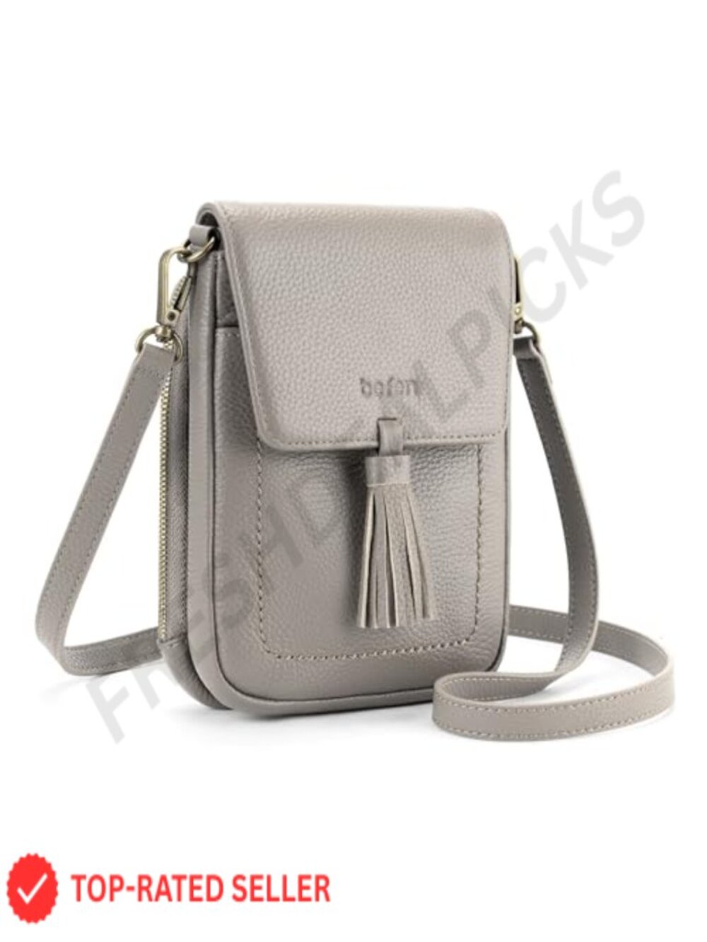 Genuine Leather Small Crossbody Bag RFID Blocking Phone Purse
